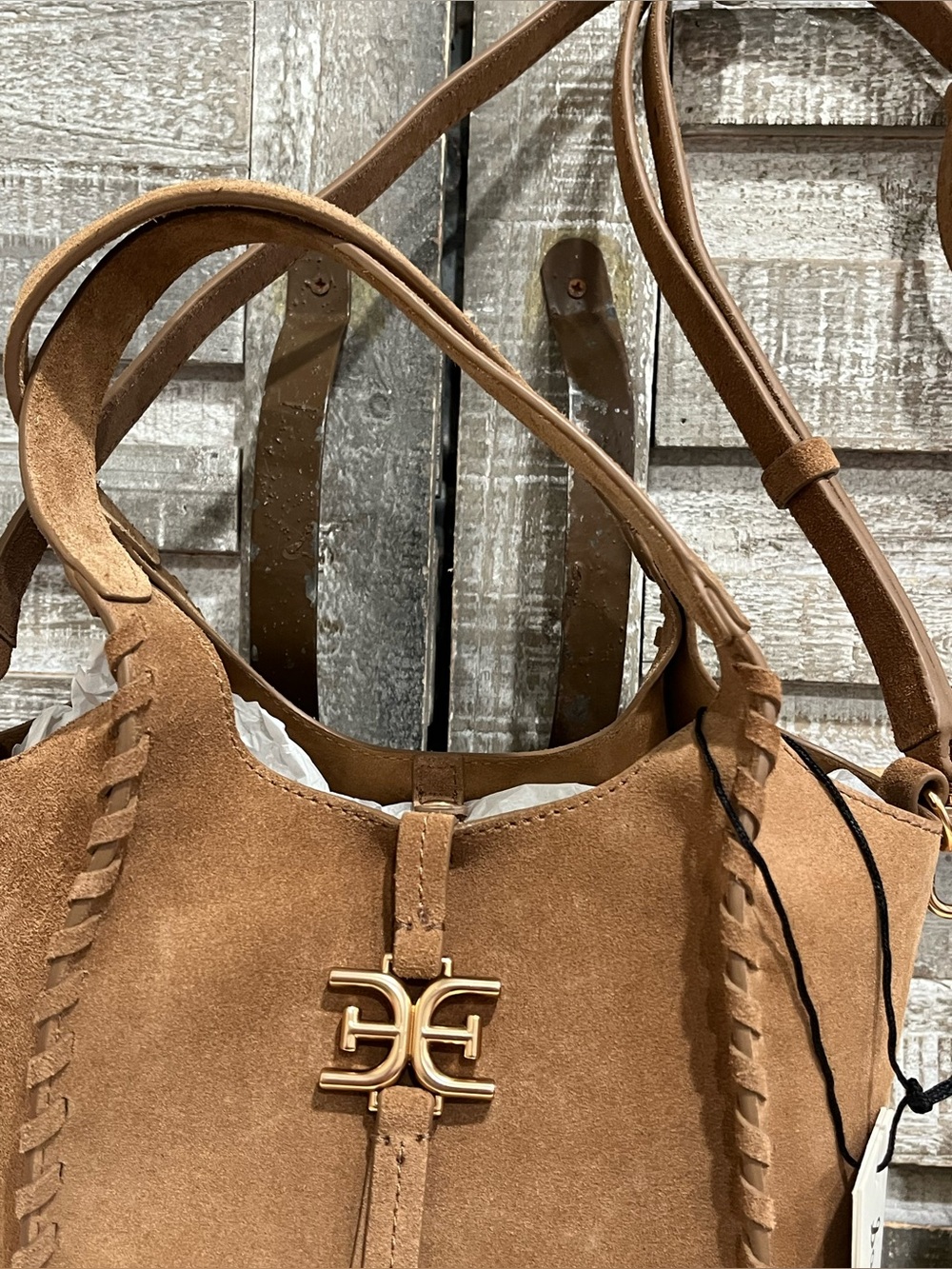 Sam Edelman Sylvia Whipstitch Mini Bucket Bag NWT! - Picture 4 of 12